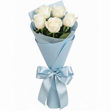 Букет 5 Белых роз Проуд в Дубровки