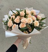 Букет Кремовые розы Латте в Дубровки
