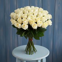 Букет 51 Белая роза Эдлесс Лав в Дубровки