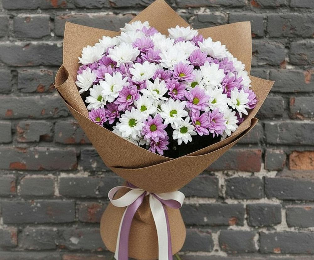 Букет цветов из: Хризантемы в Дубровки
