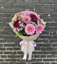 Букет цветов из:  Герберы и Хризантемы в Дубровки