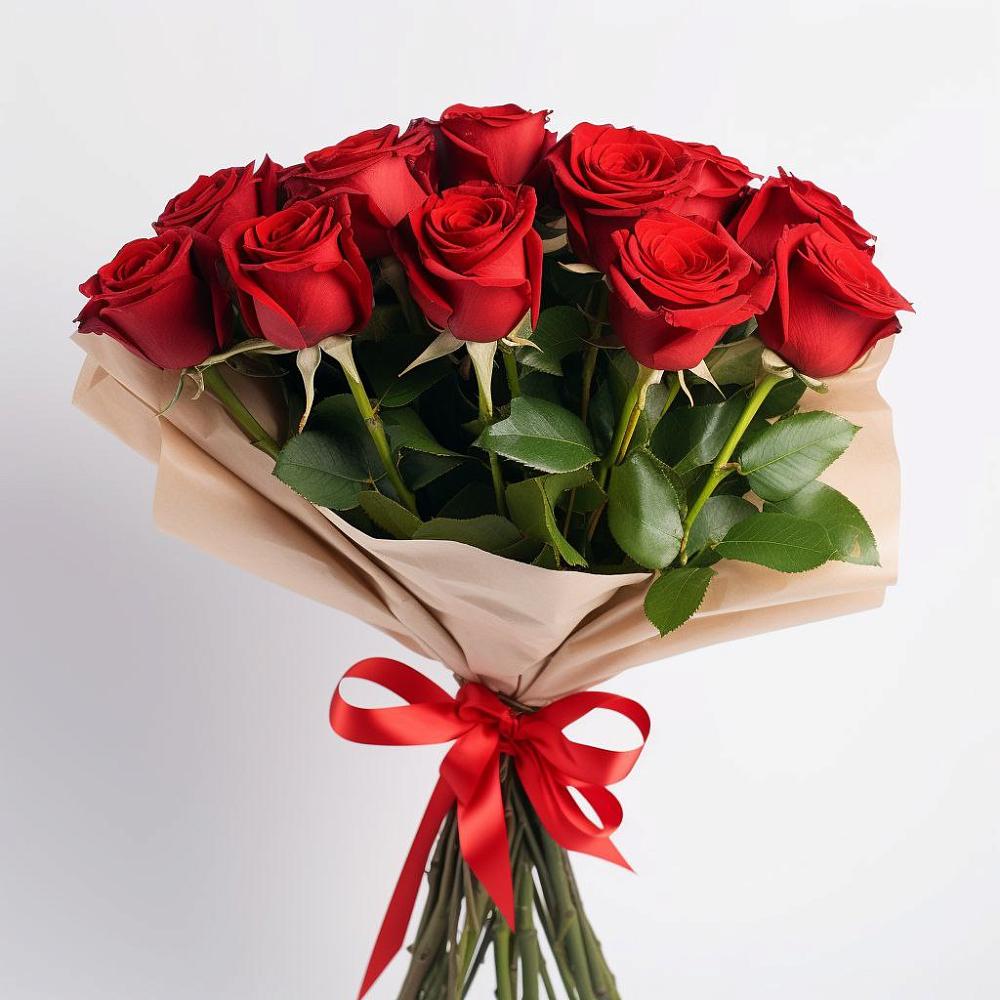 Букет 11 Красных роз Эдлесс Лав в Дубровки