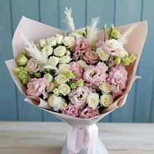 Букет цветов из:  Альстромерии и Розы в Дубровки