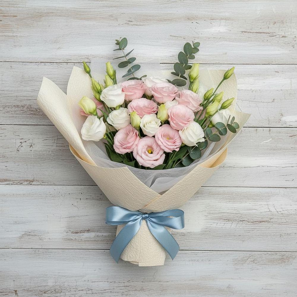 Букет цветов из: Лизиантусы в Дубровки